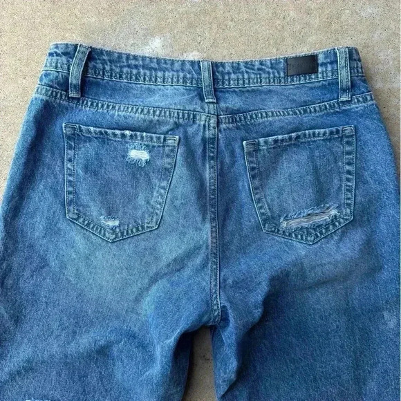 Women’s Flamingo Ankle Cropped Destressed High Waist Deniem Jeans Medium/28 - Picture 10 of 16